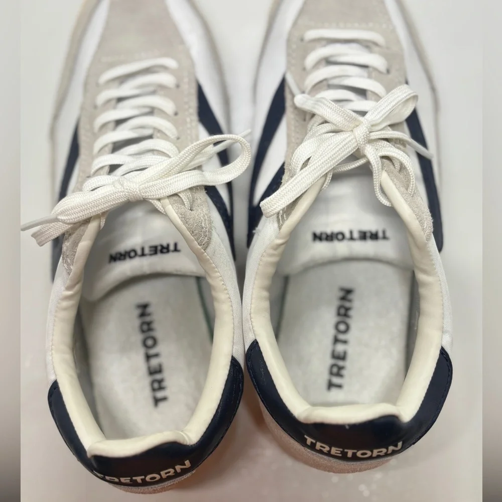 Tretorn Nylite Sneakers Women’s 8 White Gray Suede Leather Casual Retro Trainer - Picture 11 of 14